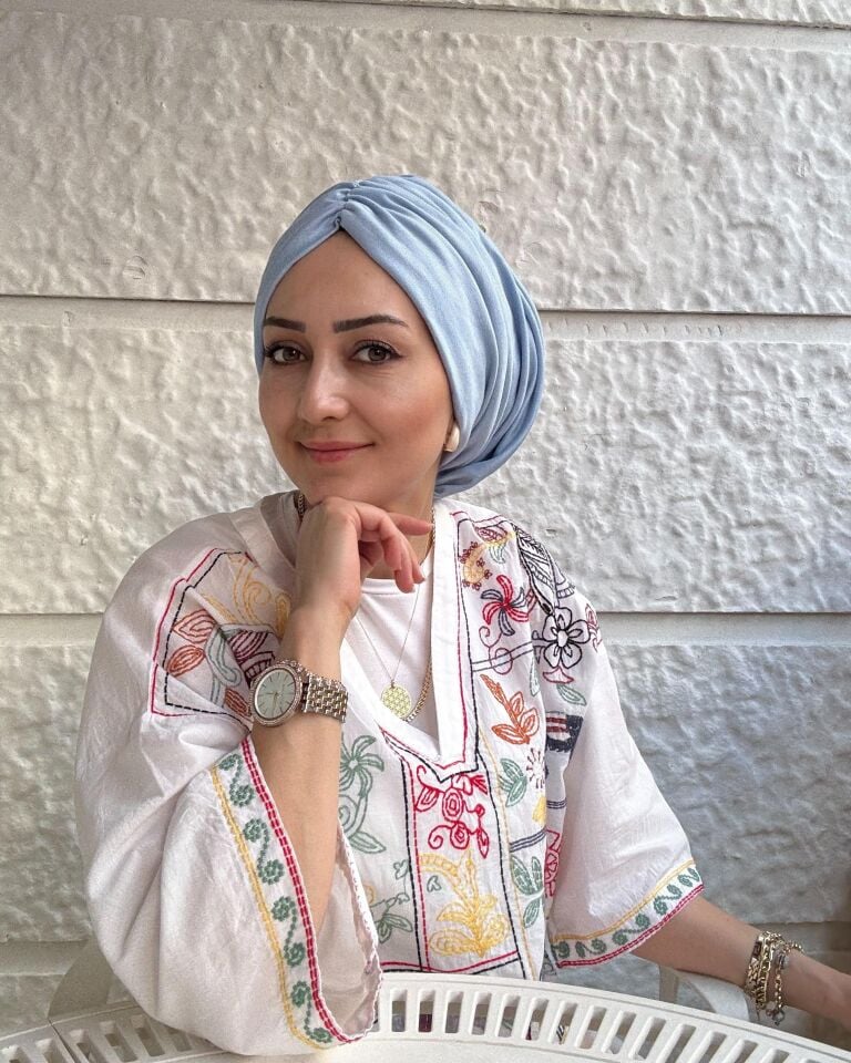 Burgu Detaylı Hazır Bone – Bebe Mavisi