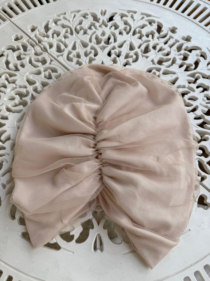 Burgu Detaylı Hazır Tül Bone - Taş