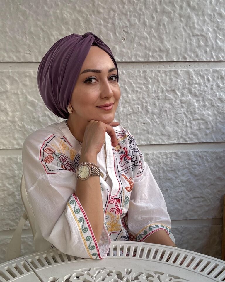 Burgu Detaylı Hazır Bone – Mor