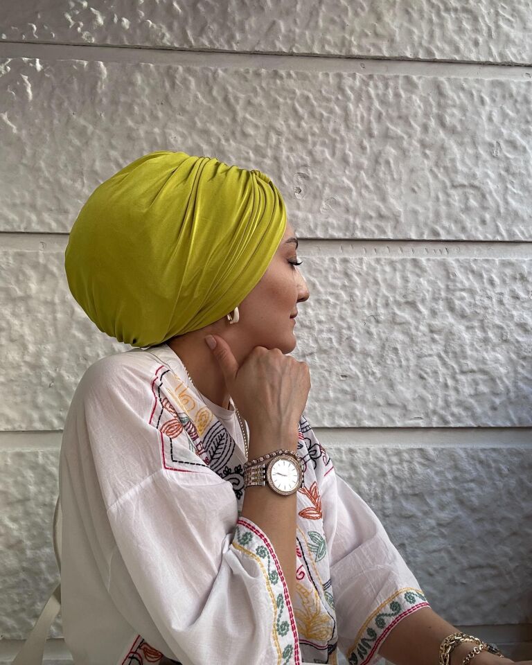 Burgu Detaylı Hazır Bone – Yağ Yeşili