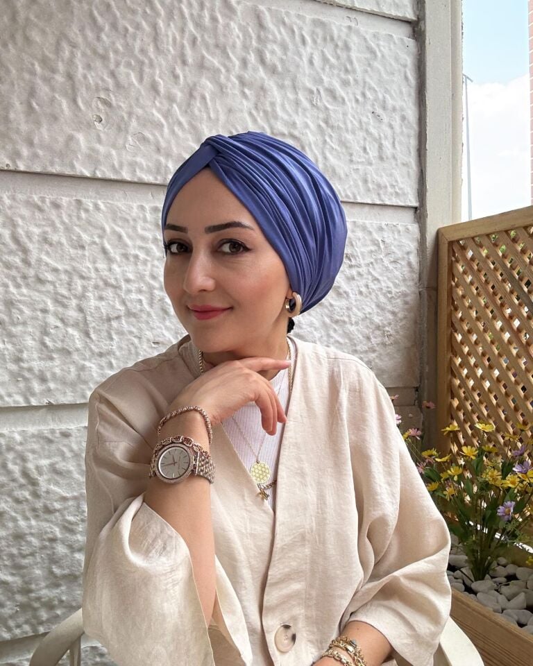 Burgu Detaylı Hazır Bone – Morcivert