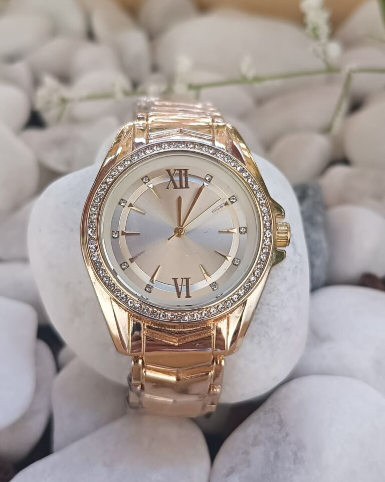 Kristal Roma Gold Kadın Saat