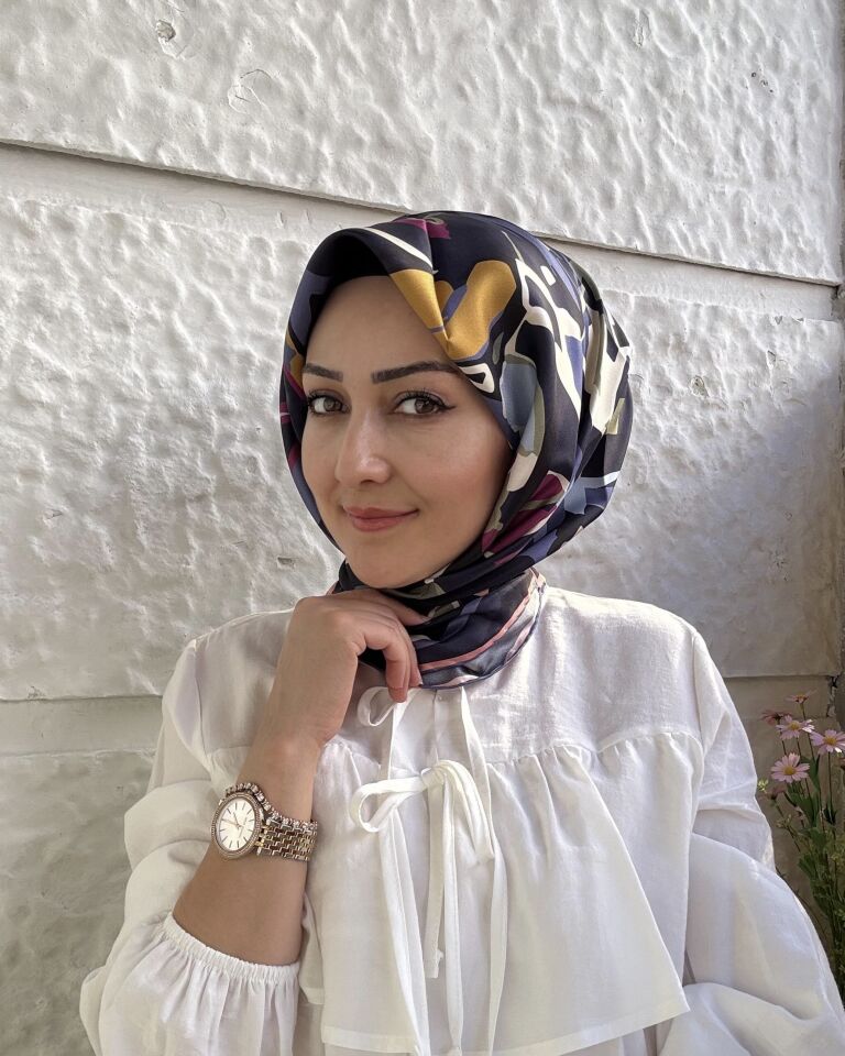 Silk Home İpek Eşarp - Lacivert