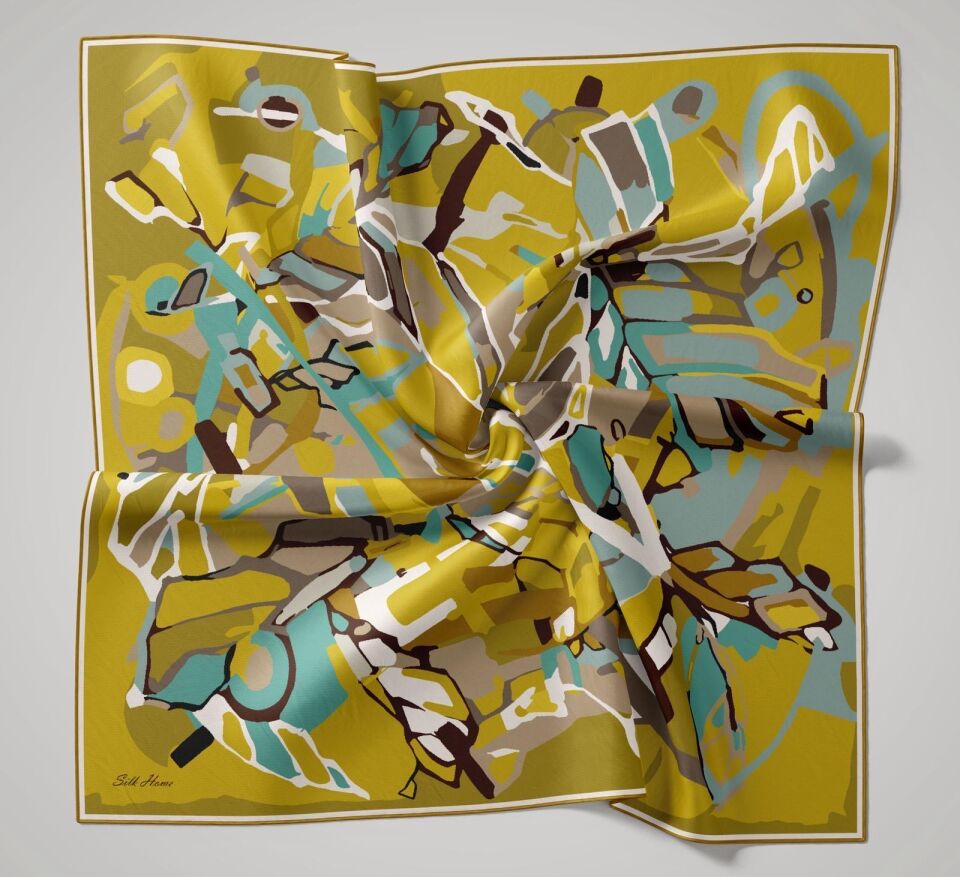 Silk Home İpek Eşarp - Yeşil