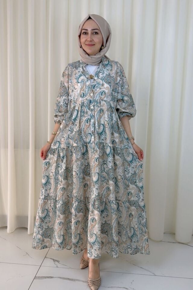 Sarmaşık Desenli Elbise