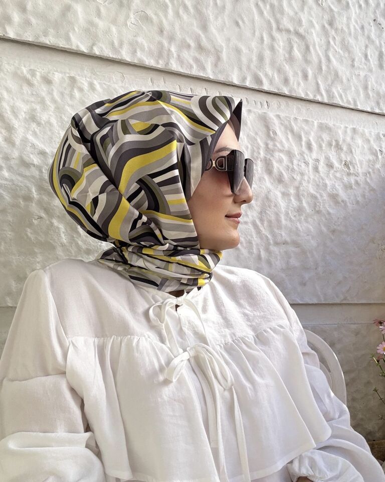 Silk Home İpek Eşarp - Gri