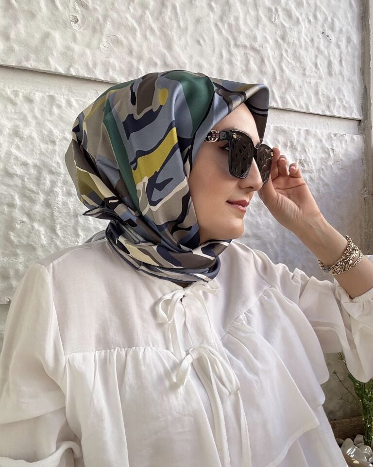 Silk Home İpek Eşarp - Açık Mavi