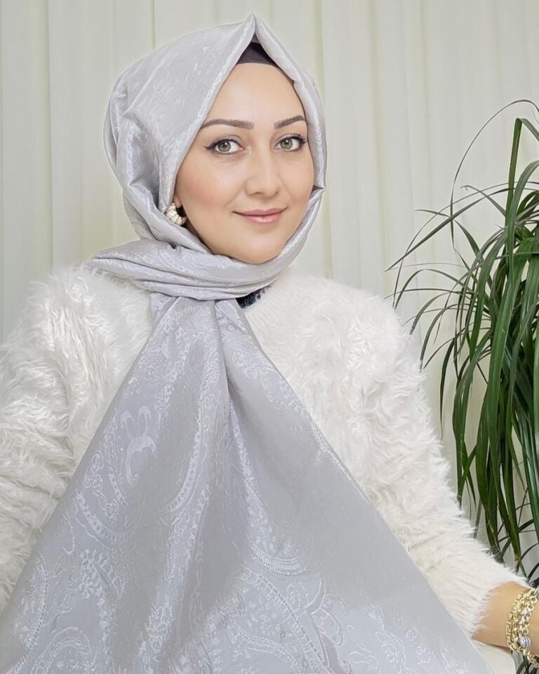 Ottoman Desen Şal - Açık Gri