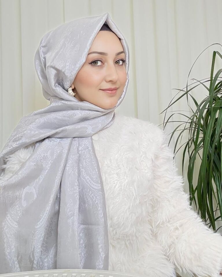 Ottoman Desen Şal - Açık Gri