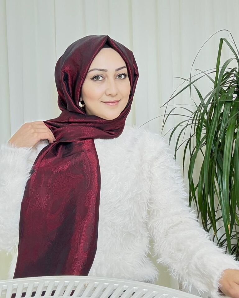 Ottoman Desen Şal - Kırmızı