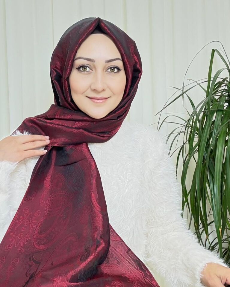 Ottoman Desen Şal - Kırmızı