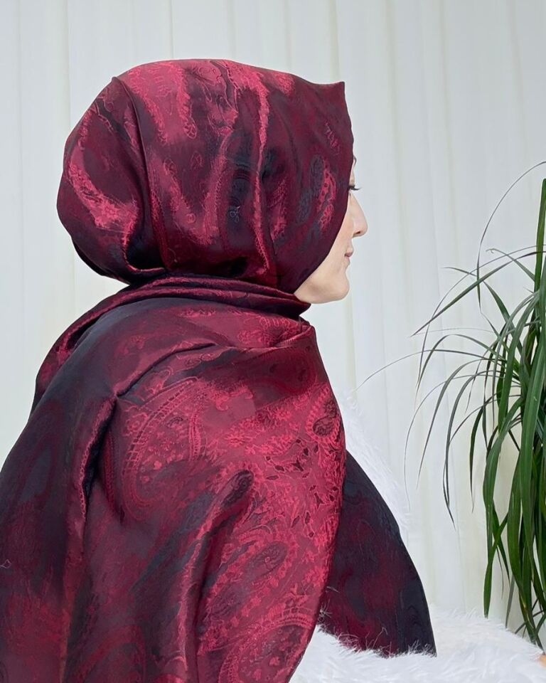 Ottoman Desen Şal - Kırmızı