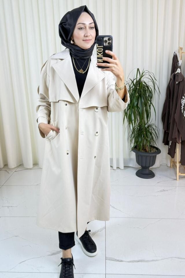 Mevsimlik Trençkot - Taş