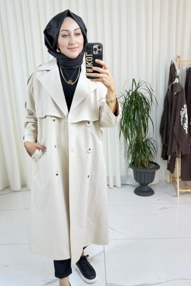 Mevsimlik Trençkot - Taş