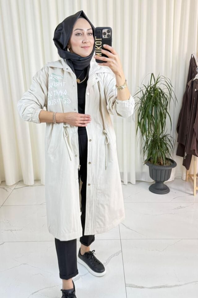 Kışlık Trençkot - Taş