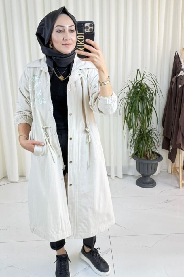 Kışlık Trençkot - Taş