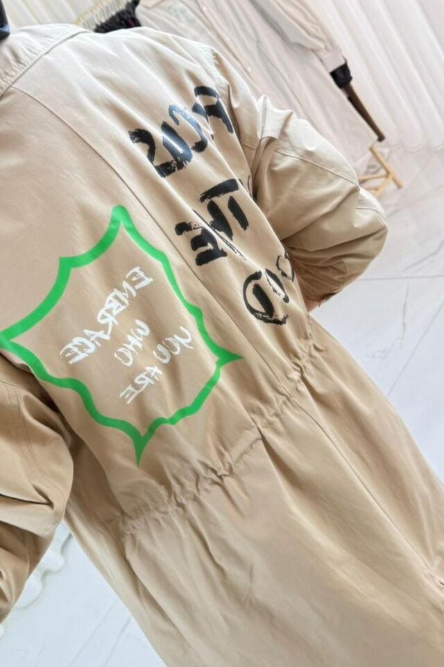 Kışlık Trençkot - Açık Camel