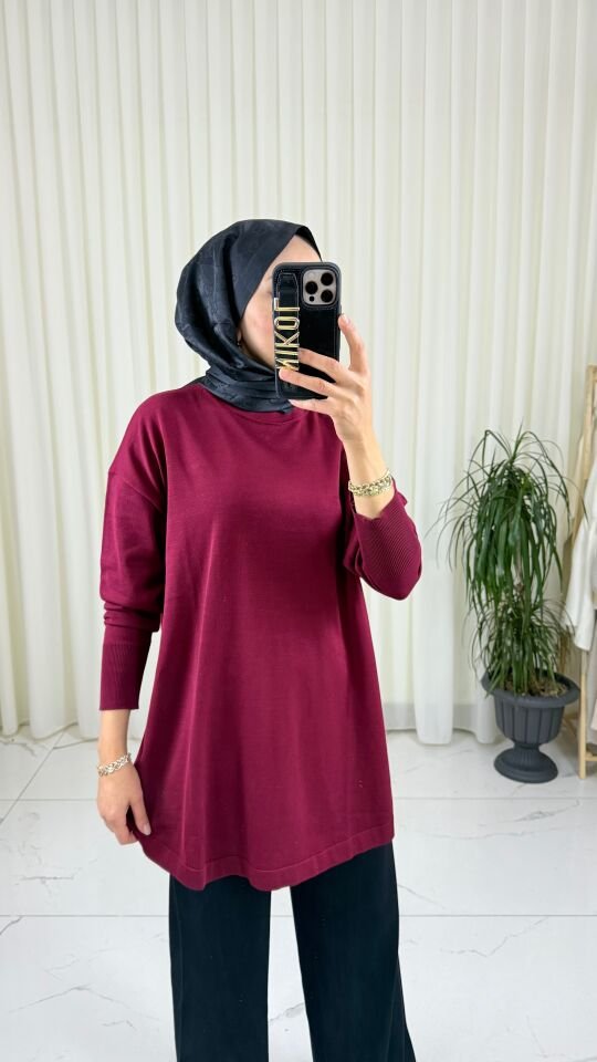 BASİC BORDO TRİKO TUNİK