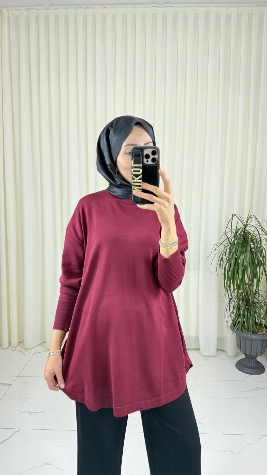 BASİC BORDO TRİKO TUNİK