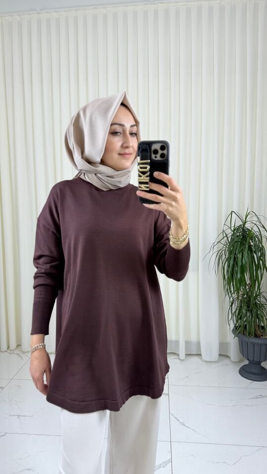 BASİC KAHVE TRİKO TUNİK