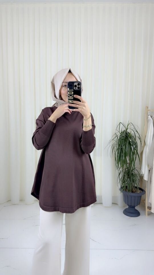 BASİC KAHVE TRİKO TUNİK