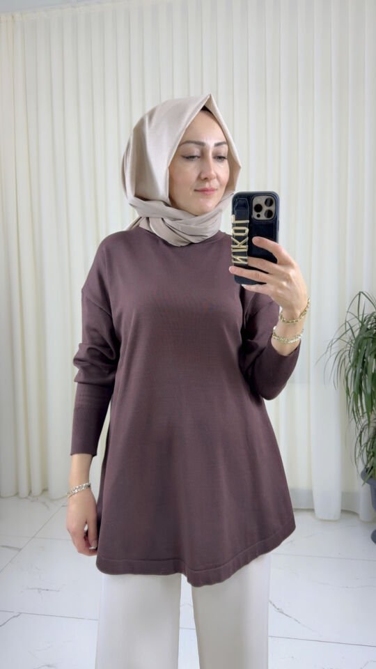 BASİC KAHVE TRİKO TUNİK