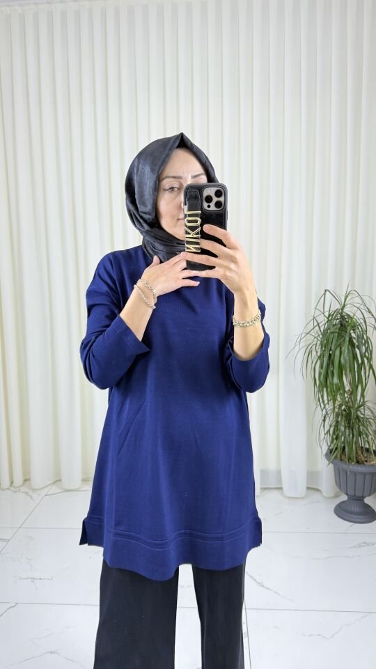 BASİC MAVİ TRİKO TUNİK