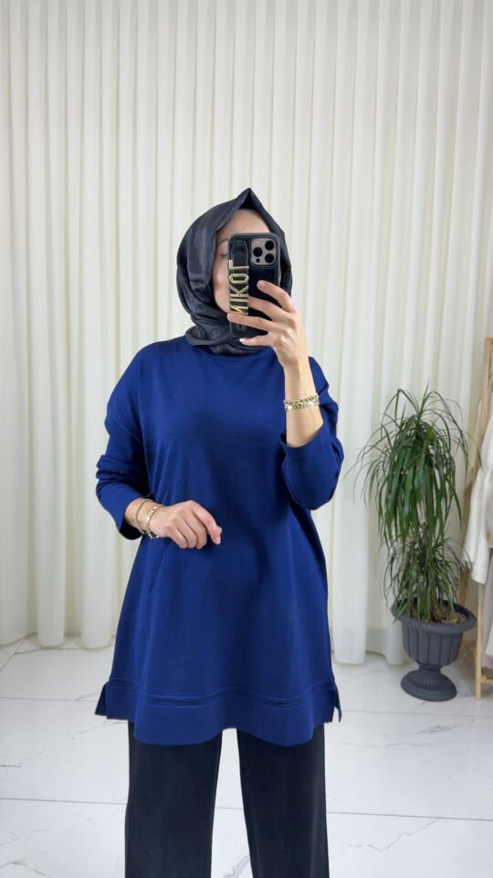 BASİC MAVİ TRİKO TUNİK