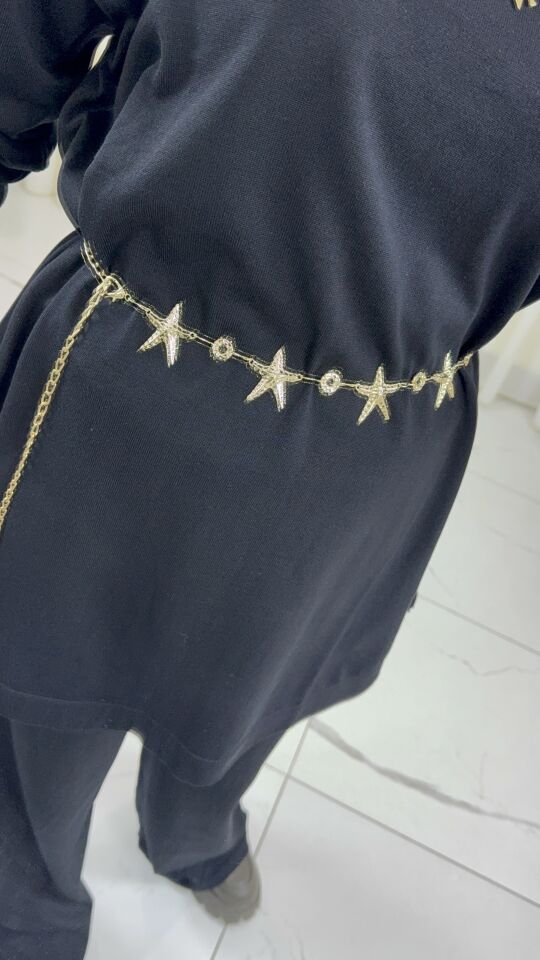 BASİC SİYAH TRİKO TUNİK