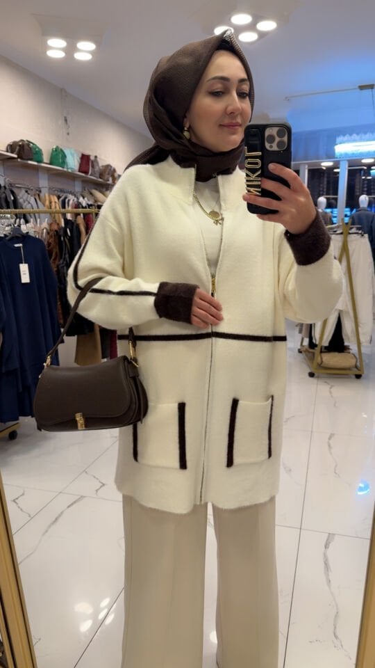 ANGORA EKRU KAHVE HIRKA