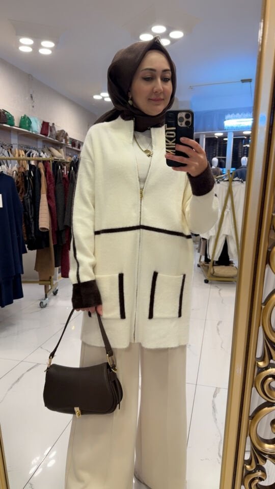 ANGORA EKRU KAHVE HIRKA