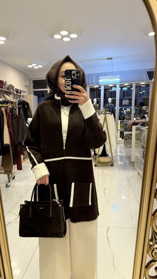 ANGORA ACI KAHVE EKRU HIRKA