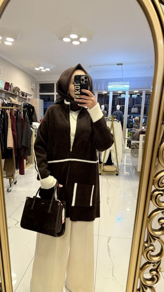 ANGORA ACI KAHVE EKRU HIRKA