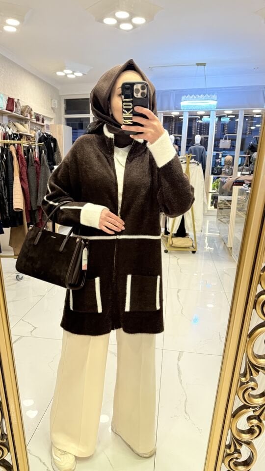 ANGORA ACI KAHVE EKRU HIRKA