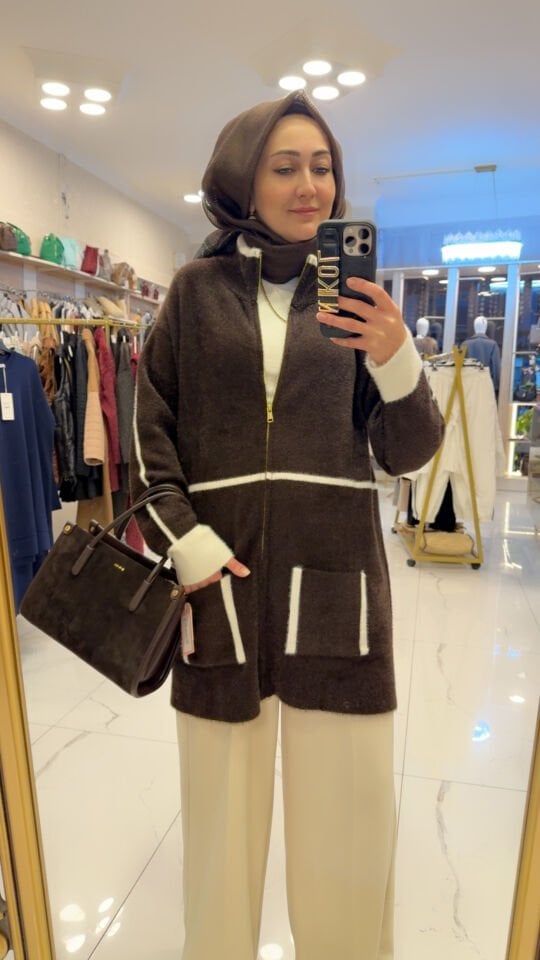 ANGORA ACI KAHVE EKRU HIRKA