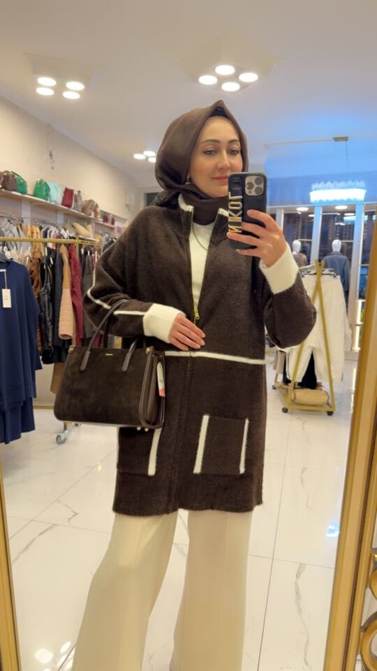 ANGORA ACI KAHVE EKRU HIRKA