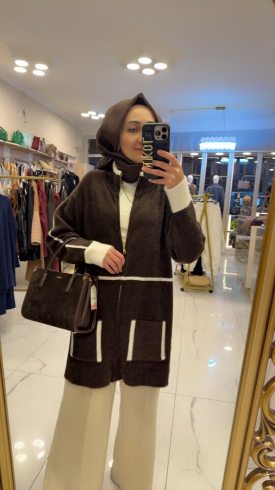 ANGORA ACI KAHVE EKRU HIRKA