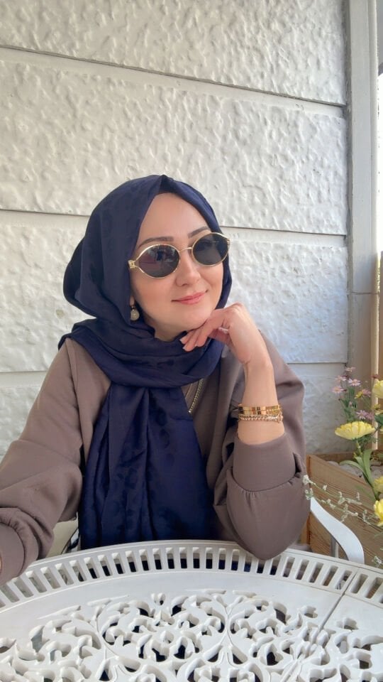 LACİVERT KAŞMİR İPEK ŞAL