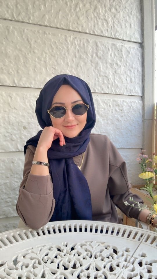 LACİVERT KAŞMİR İPEK ŞAL